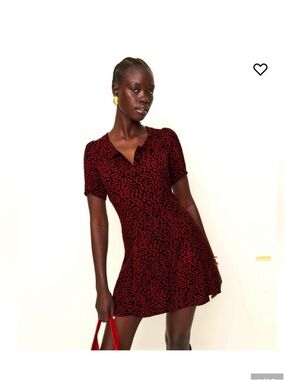 Reformation Neta French Kiss print Mini Dress Coquette Mod